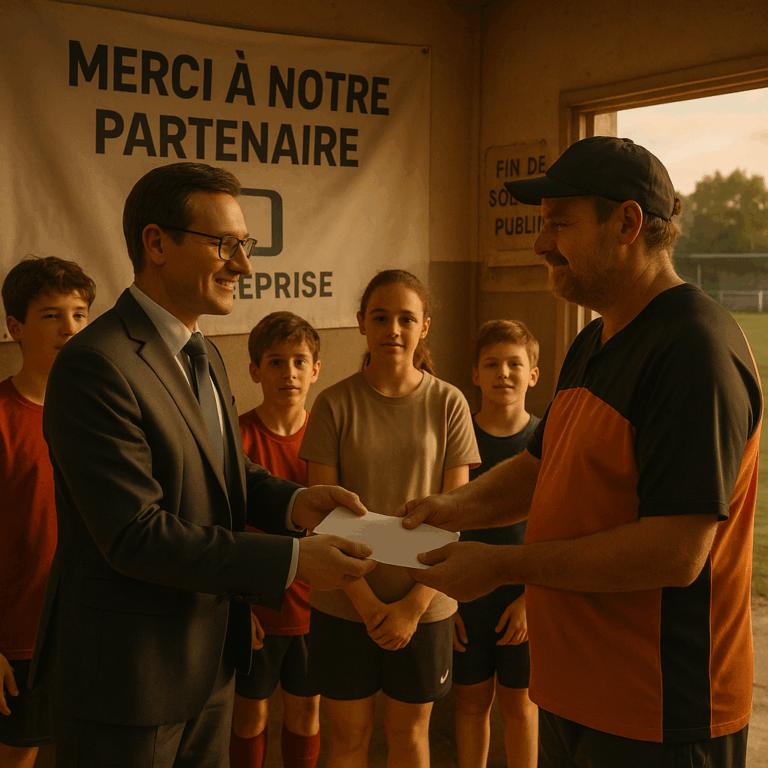 Remise de prix entre partenaires sportifs.